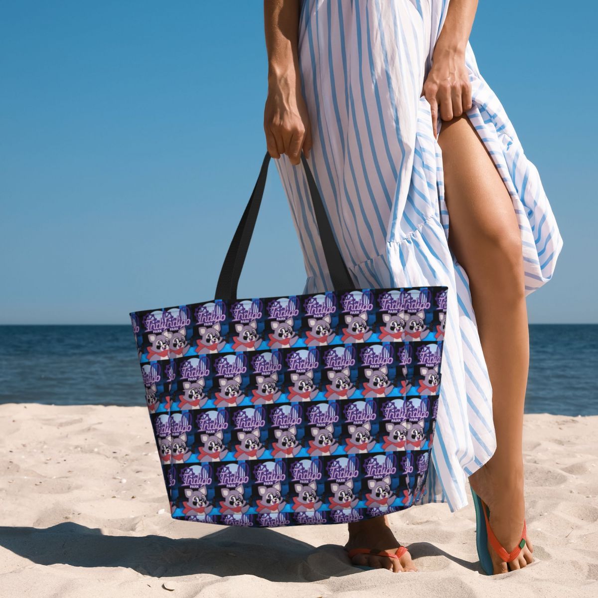Yoga Fitness Park - Rambley Indigo Park Beach Tote Bag