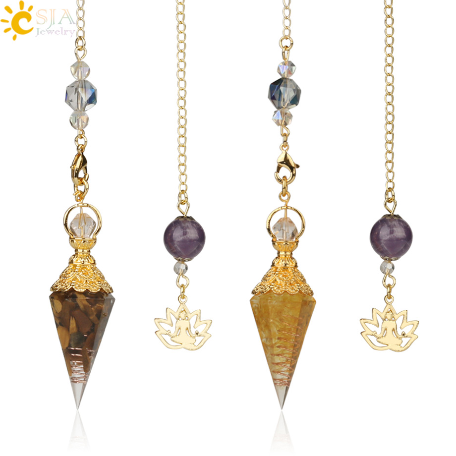Yoga Fitness Pyramide - Hexagonal Crystal Pendulum for Dowsing Divination