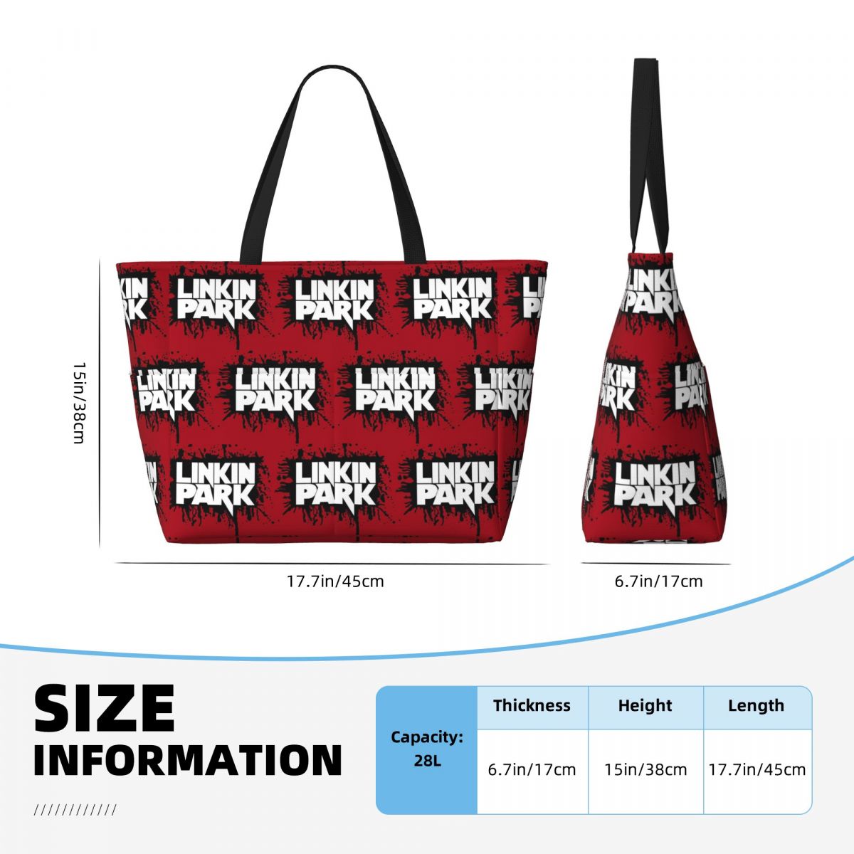 Linkin Park Band Beach Tote Ba - огляд і ціна Yoga Fitness Park